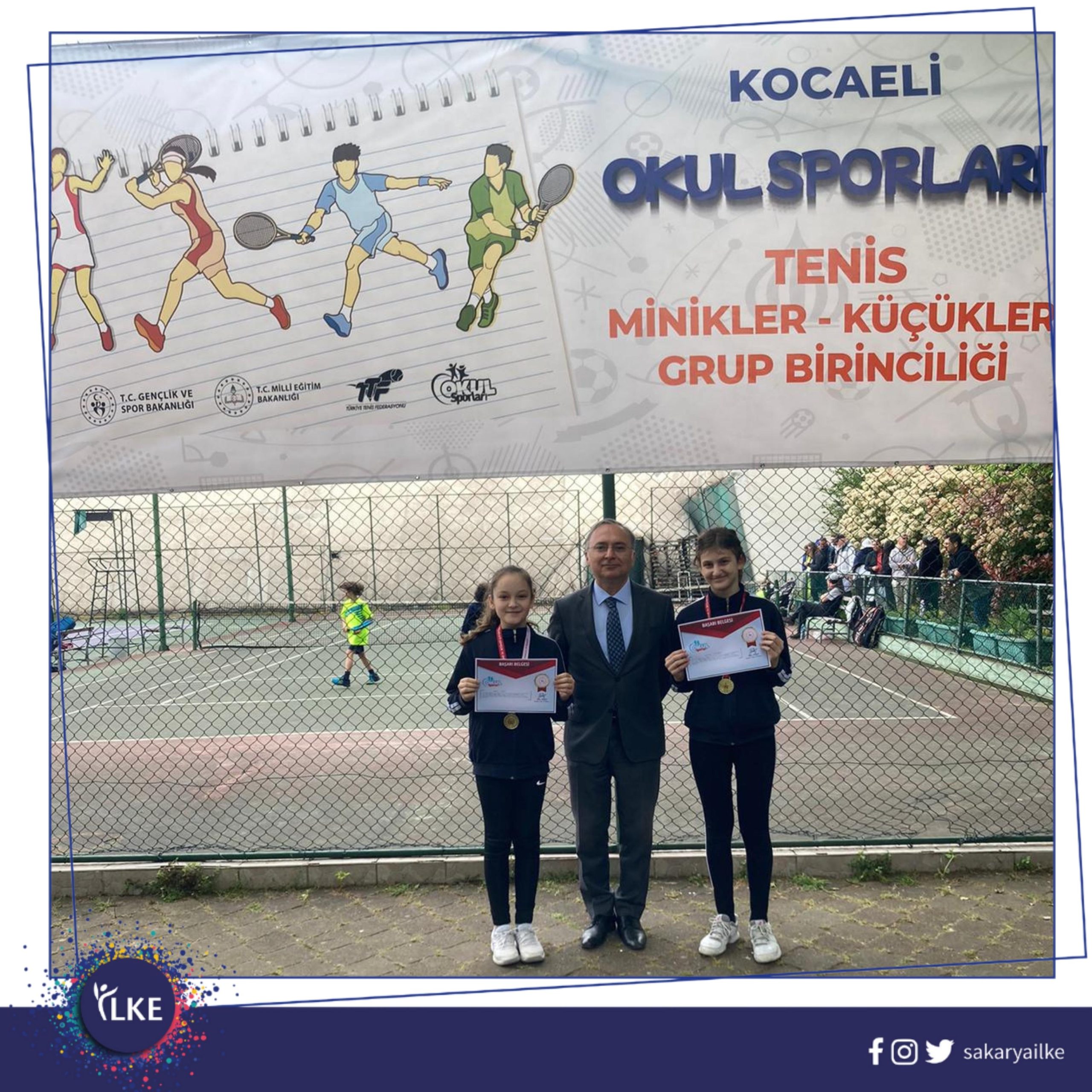 Tenis Küçükler-Minikler Grup Birinciliği Müsabakaları’nda Öğrencilerimiz Okulumuzu Birinciliğe Taşımışlardır.